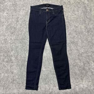 New J Brand Anja Women's Cuffed Skinny Jeans Size 27 Blue Dark Wash Denim